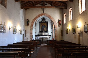 Vista dell'aula interna dall'ingresso.